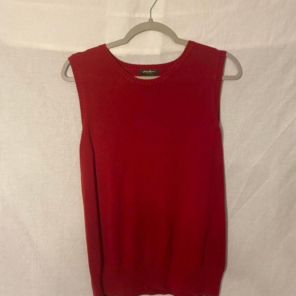 Eddie-bauer Women's Red and Burgundy Cardigan - Picture 2 of 6